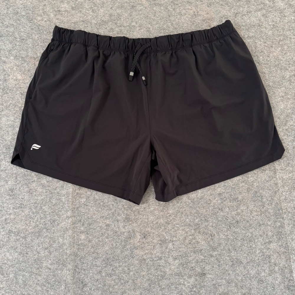 Fabletics 4X 7in Black Elastic Drawstring Waist Training Men's The One Shorts